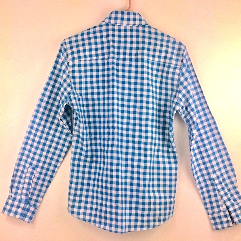 NEW U2m2 blue/white gingham boyfriend button down - Picture 2 of 7